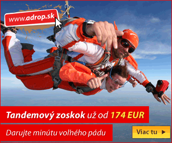 www.adrop.sk - Tandemový zoskok už od 174 EUR - darujte minútu voľného pádu