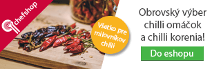 Obrovský výber chilli omáčok, chilli korenie aj chilli mashov pre všetkých milovníkov pikantných chutí